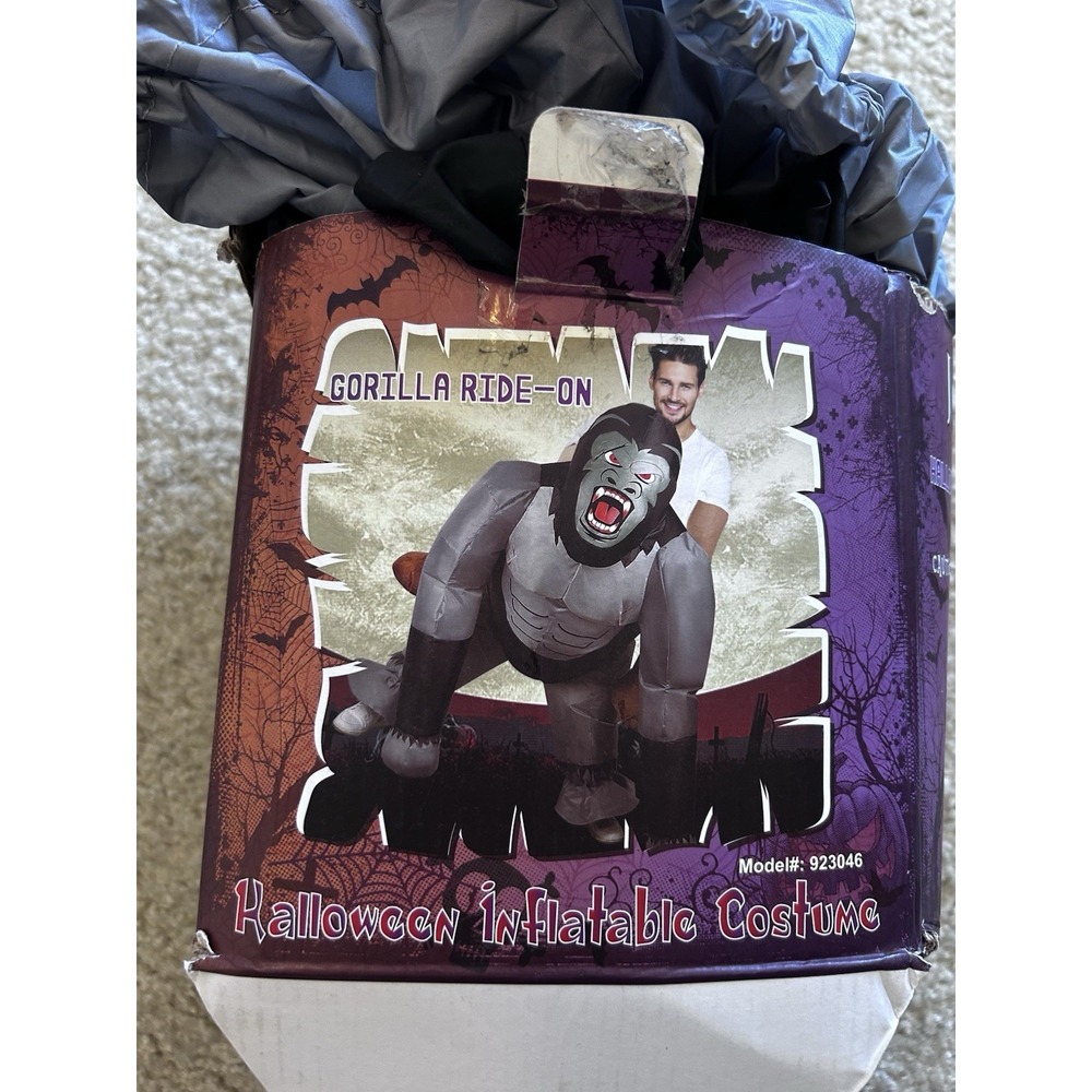 Gorilla Ride In Inflatable Halloween Costume Adult One Size - Picture 4 of 4
